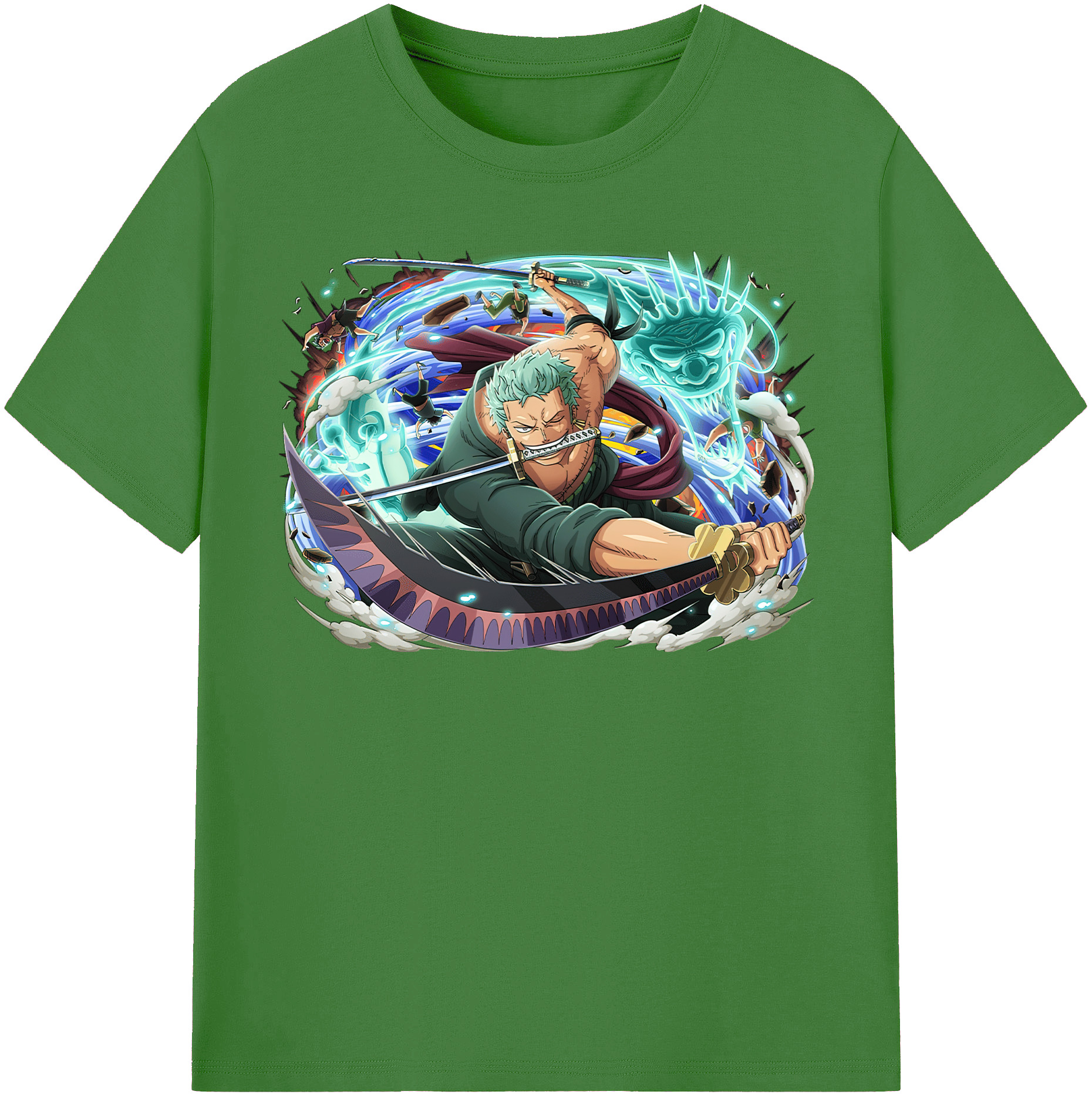 ワンピース ロロノア・ゾロ ONE PIECE Roronoa Zoro レディースカジュアルプリントTシャツ（綿100％）